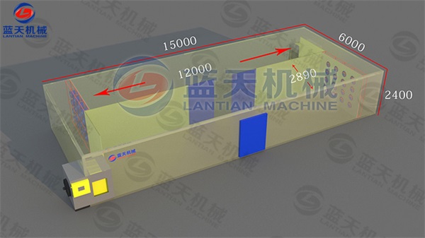 Structure diagram of fruit drying machine