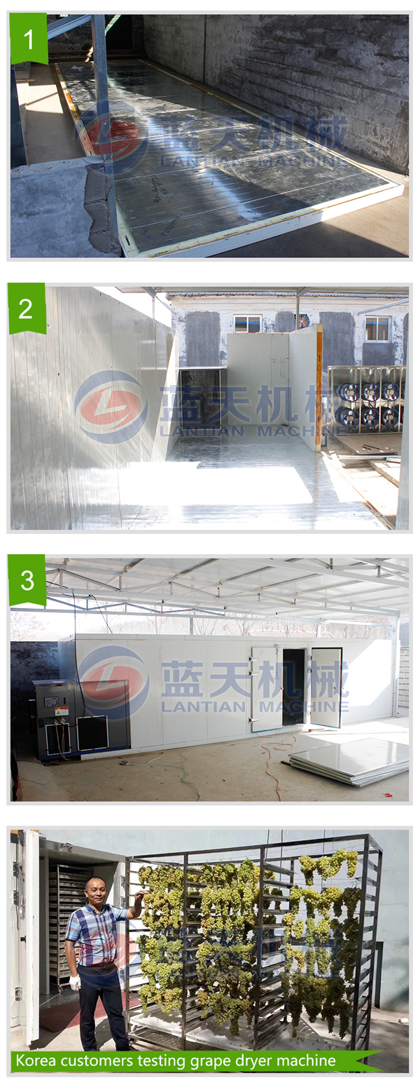 Installing site of fruit drying machine