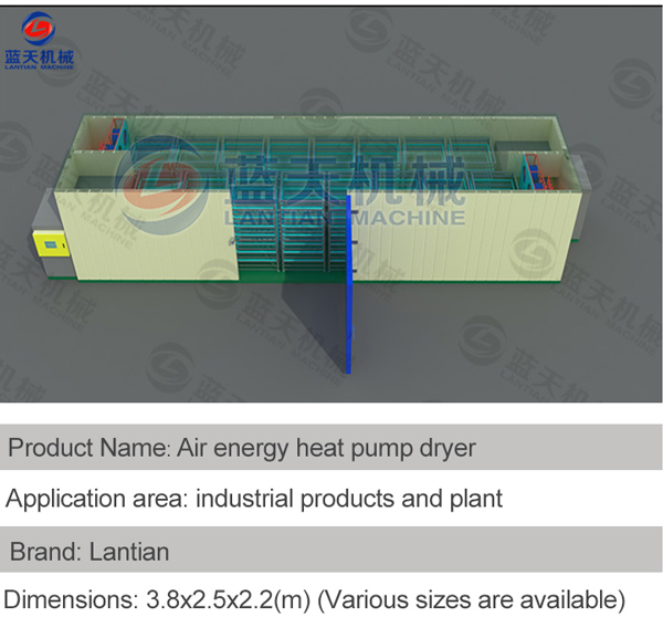 Structure diagram and parameter of meat drying machine