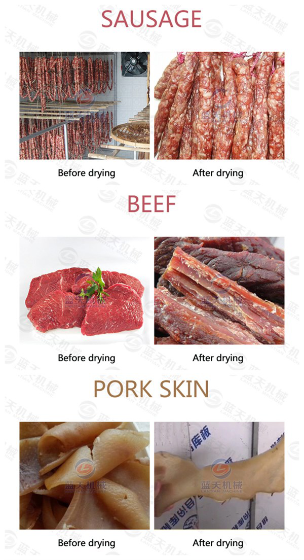 Drying effect of meat drying machine