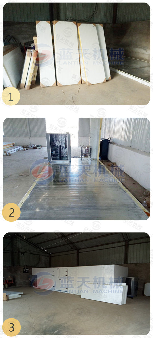 Installing site of nuts dryer machine