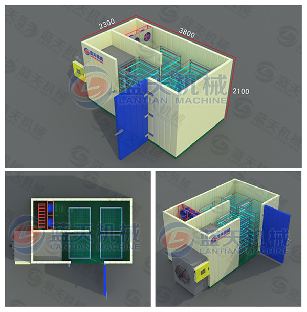 Structure diagram of herb drying machine