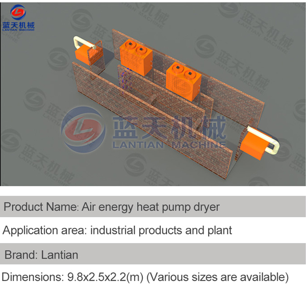 Structural diagram and parameters of industrial products dryer machine