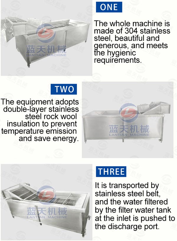 Machines details of blanching machine