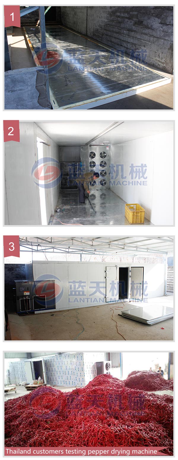 Installing site of vegetable drying machine